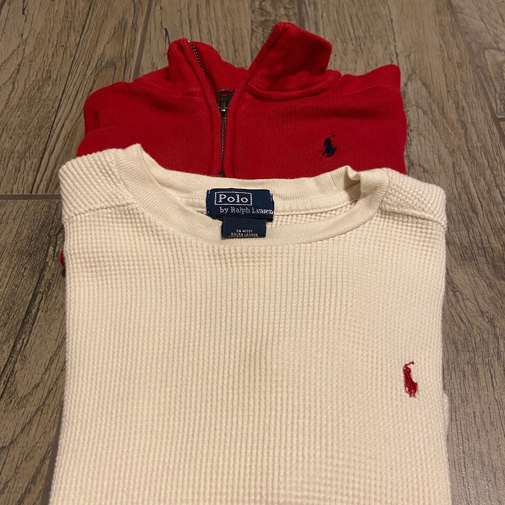 Polo boys pullover and long sleeved shirt lot 4T